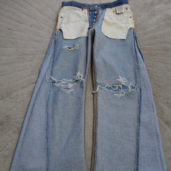 Agolde blue wide leg distressed in 25 upcycled - Picture 9 of 9